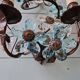 Pair of floral wall sconces, Murano glass, 1950