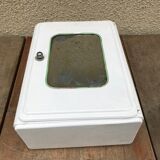 Former white metal pharmacy wardrobe vintage mirror