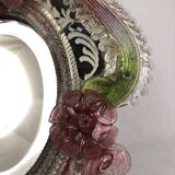 Murano colored glass table mirror
