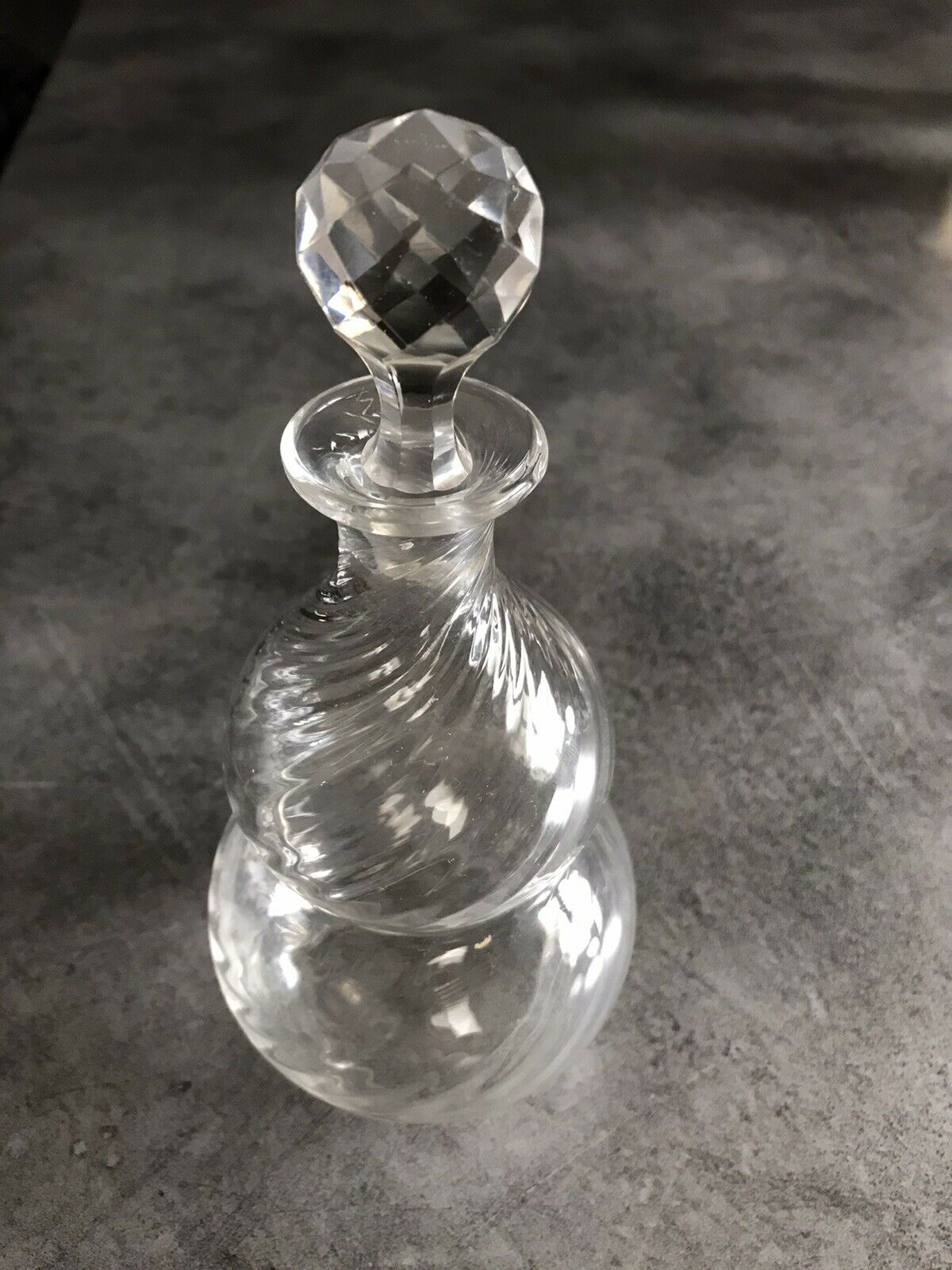 Vintage glass perfume flask height 18 cm