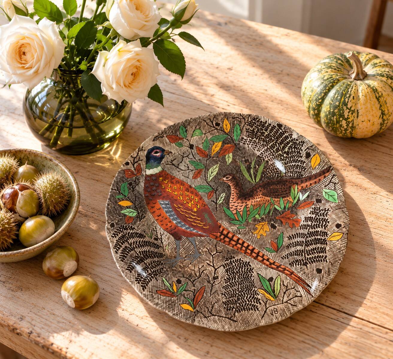 Gien Rambouillet Plate - Jean Bertholle – Hand-painted