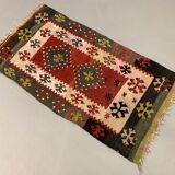 Vintage turkish kilim 105x58 cm shabby wool