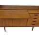 Vintage teak wall cabinet bookcase workplace Danish Design 60's