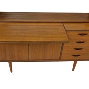 Armoire murale vintage en teck, bibliothèque, bureau, design danois, années 60