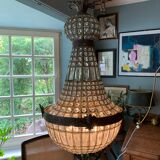 Bronze balloon chandelier and grapevines 90cm