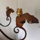 Wrought iron hunter's chandelier