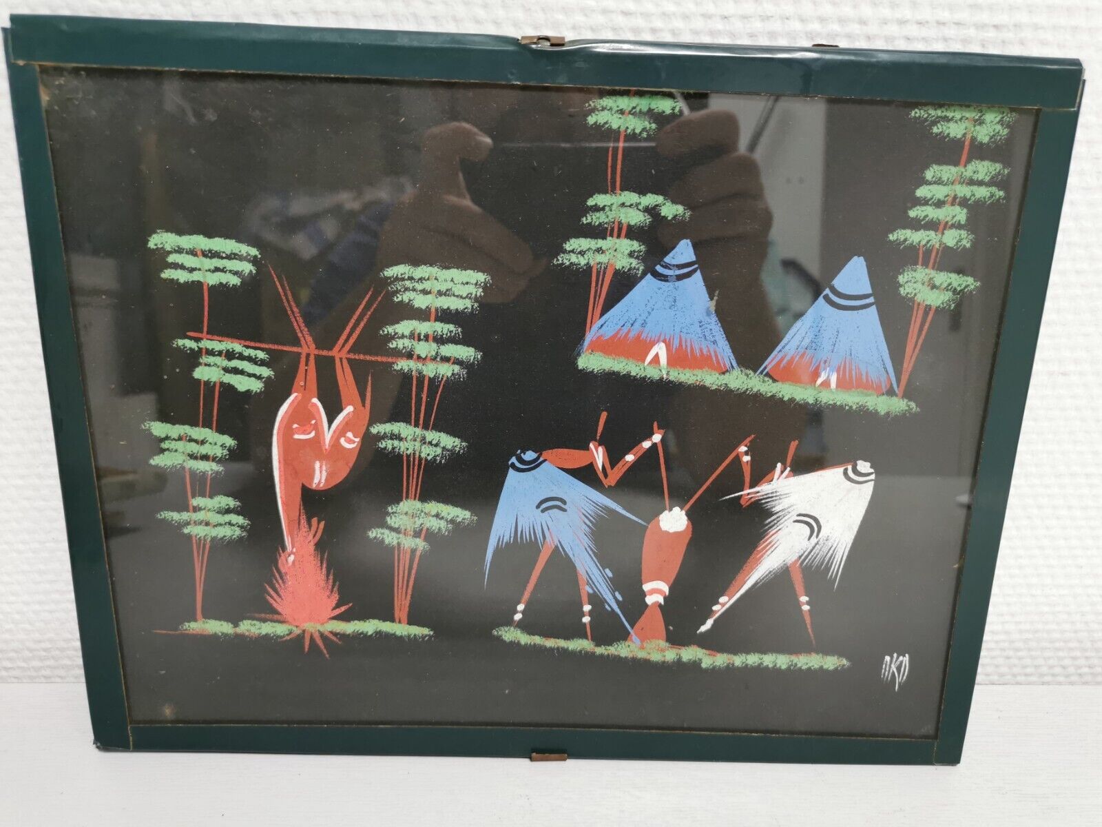 Lot of 2 paintings africa vagen, tribal ...