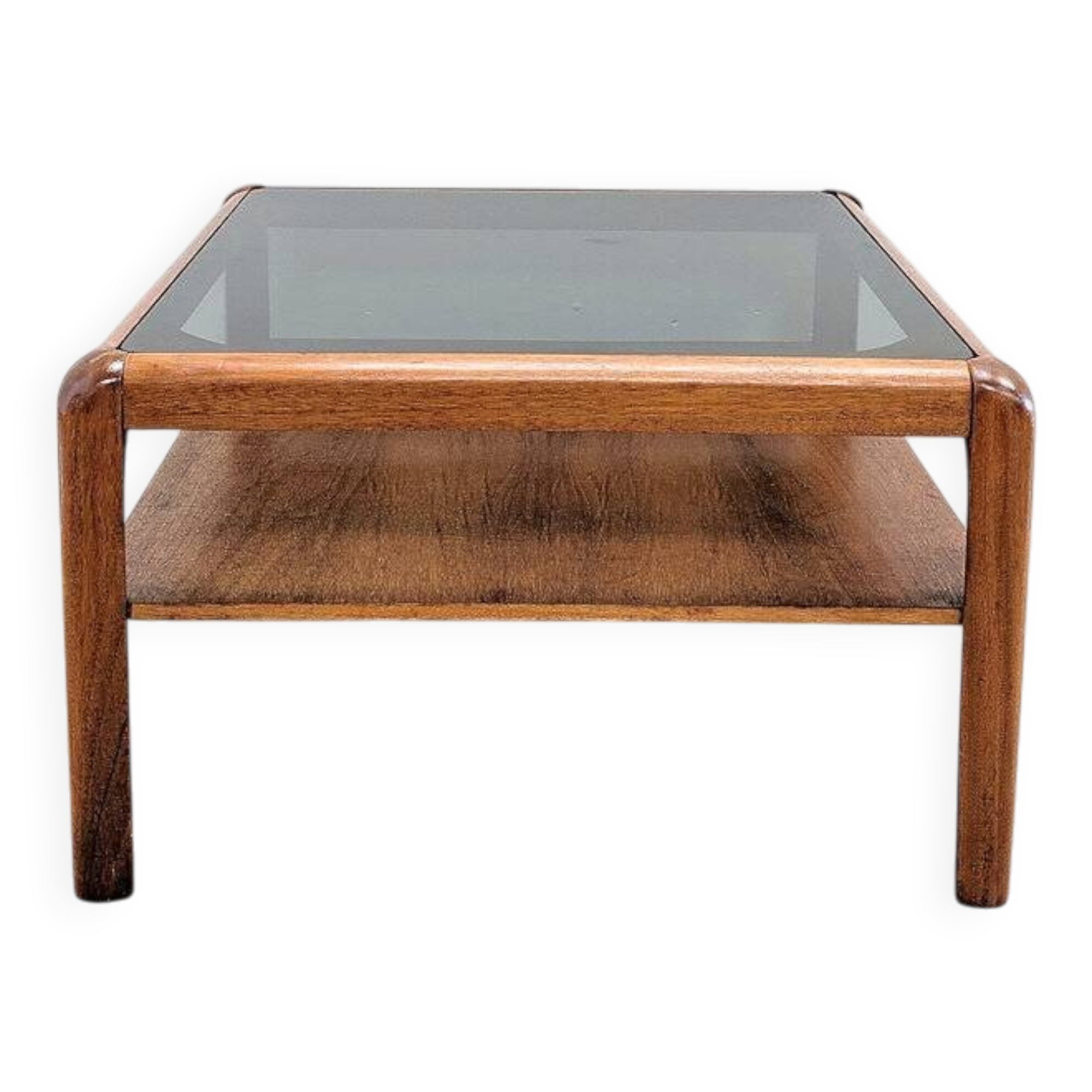 Table basse plateau en verre fumé