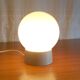Table lamp white glass globe – 60s/70s