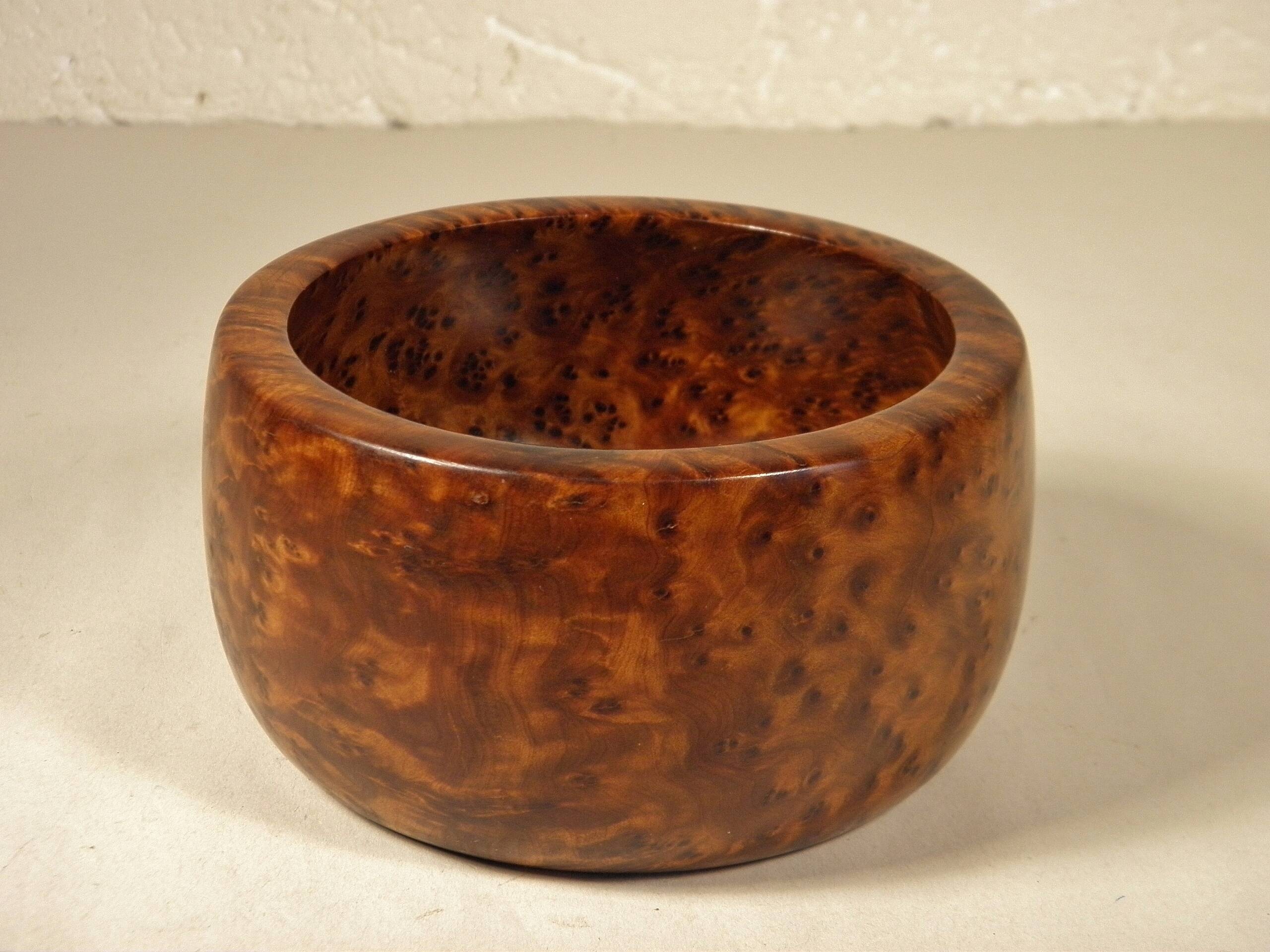 Burl wood storage cup