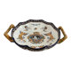 Antique, flat, bowler cup, centerpiece, Gien earthenware, nineteenth century, Renaissance décor