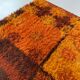 Original Scandinavian Square Pattern Rya Rug by Ege Taepper, 1960s, Denmark 96x161cm
