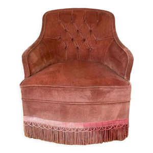 Fauteuil crapaud en velours