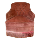Toad armchair in pink velvet