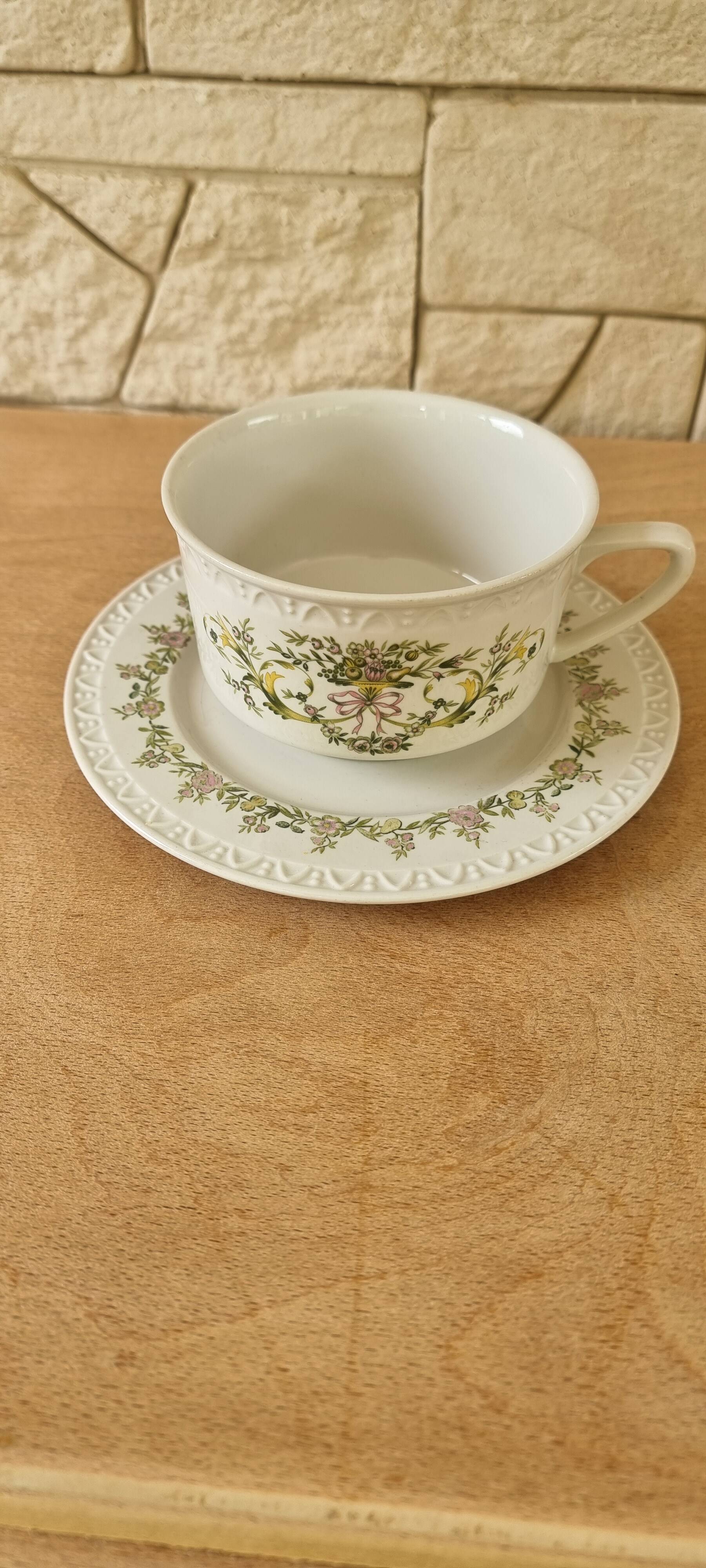 Villeroy & Boch Trianon 3 Coffee Tea Cups Saucers Perfect Condition