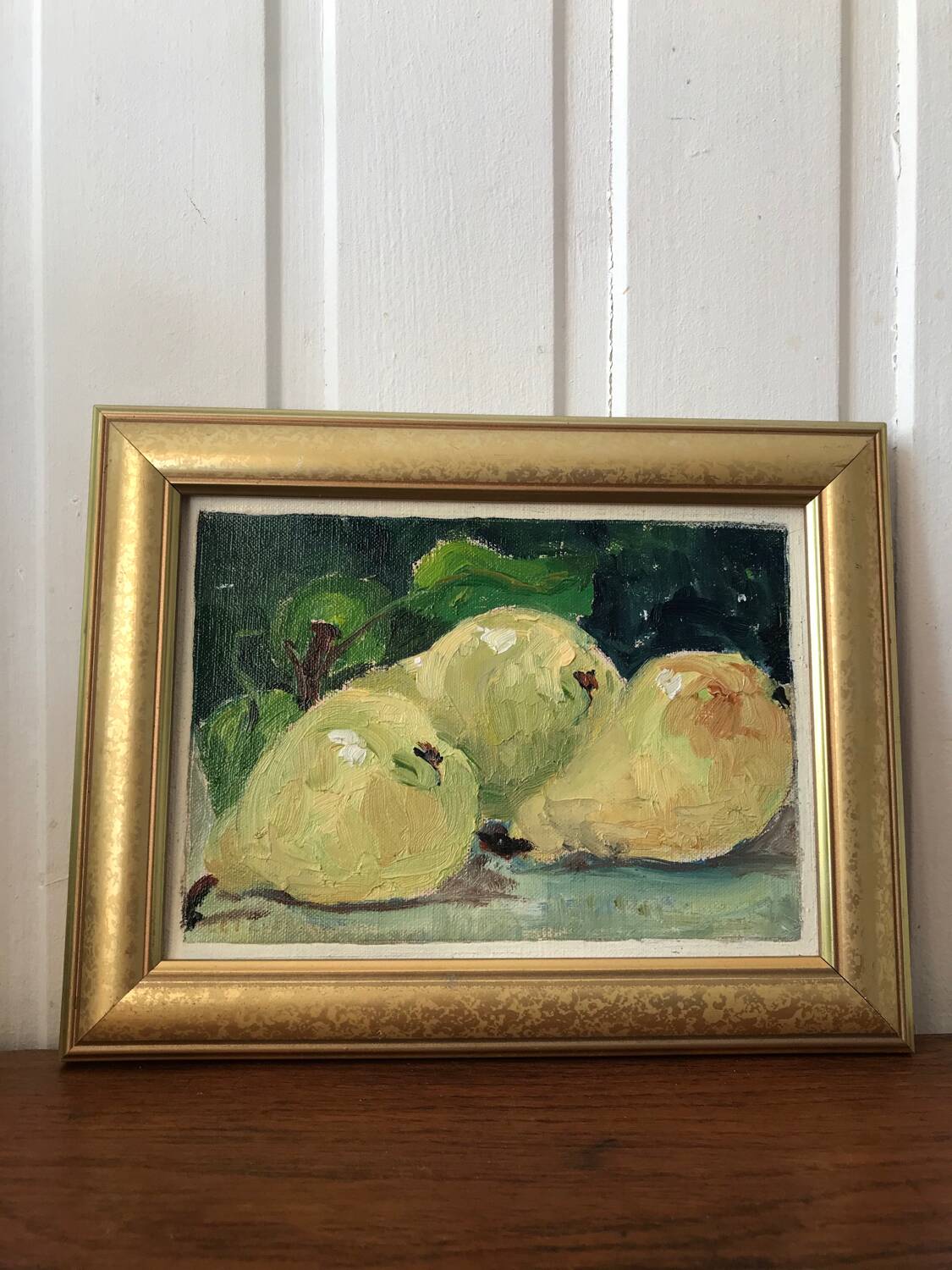 Pear still life painting