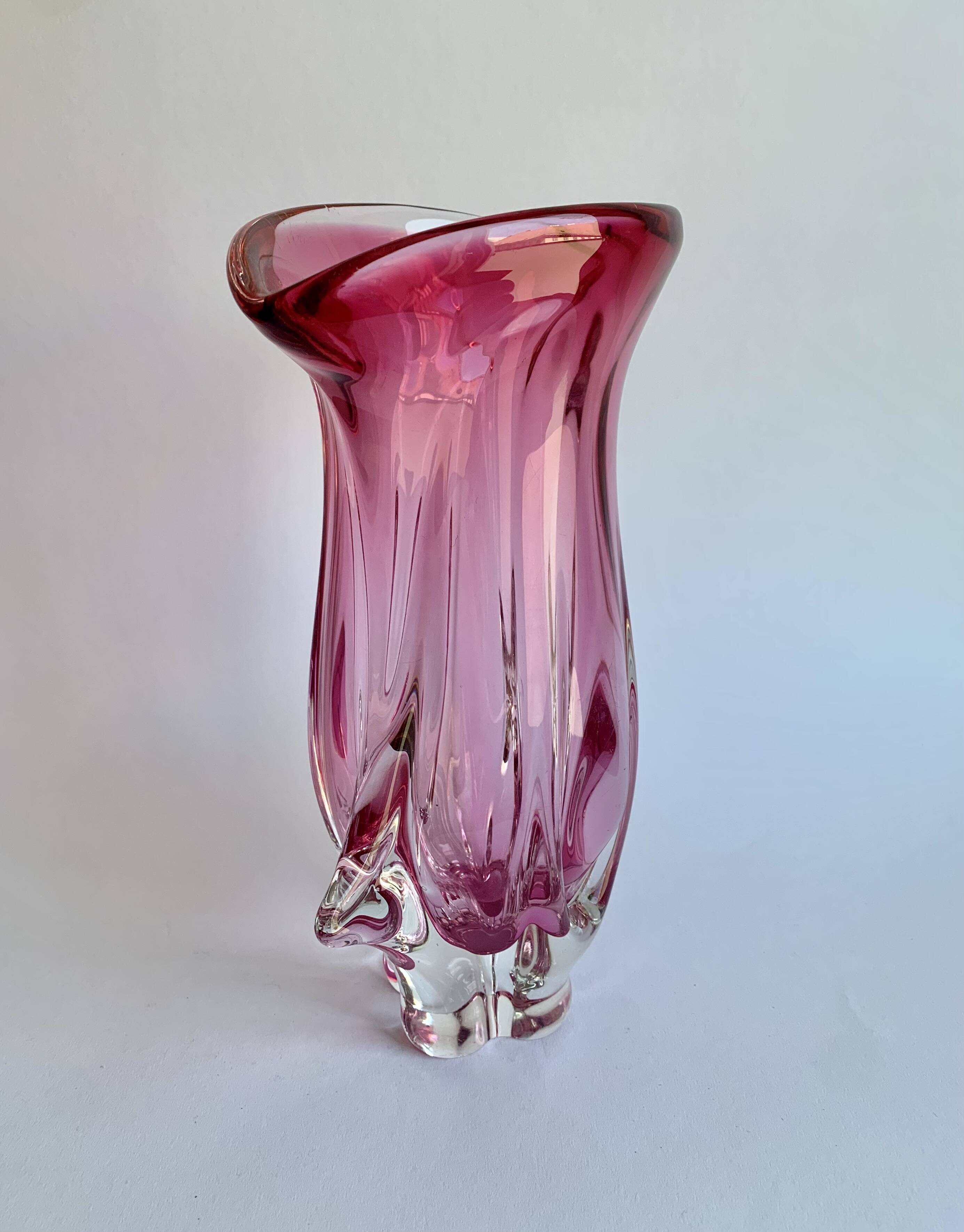 Vase by J. Hospodka for Chribska Sklarna, Czechoslovakia, 1960s