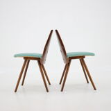 1960s set of four frantisek jirak dining chairs, czechoslovakia