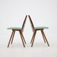 1960s set of four frantisek jirak dining chairs, czechoslovakia