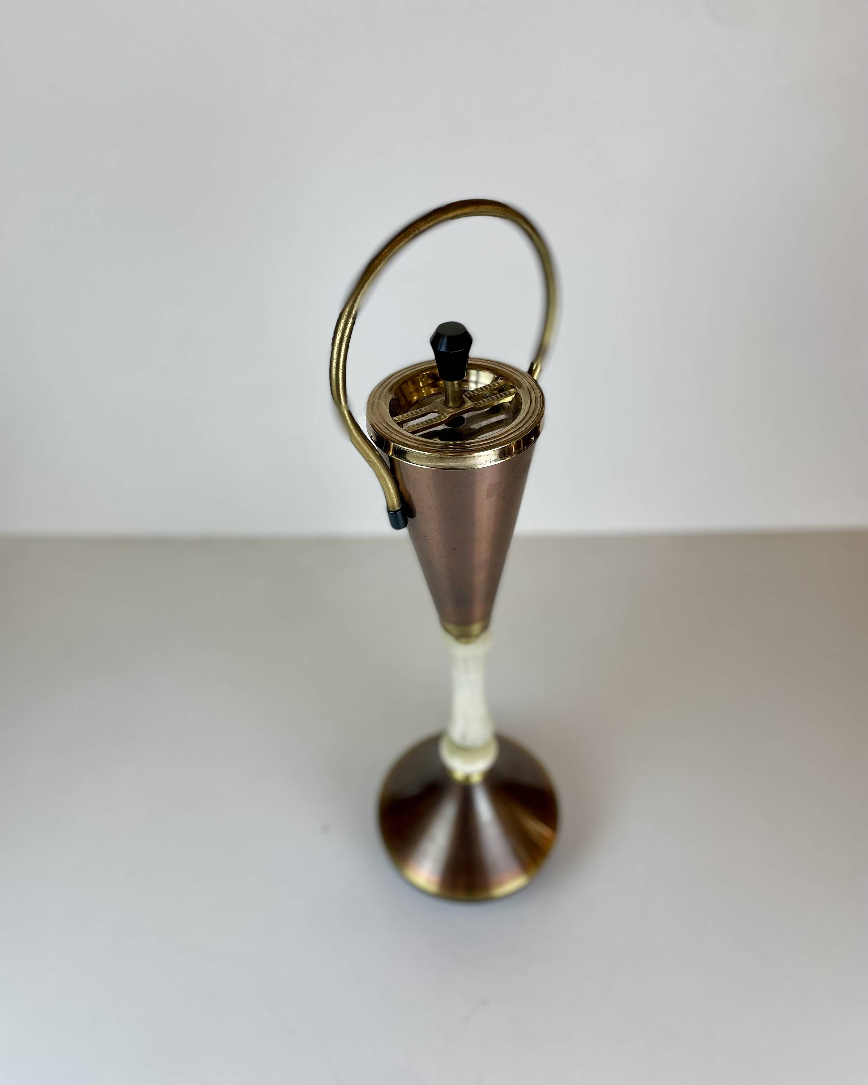 Italian Copper & Brass Ashtray on Foot, 1950s~60's