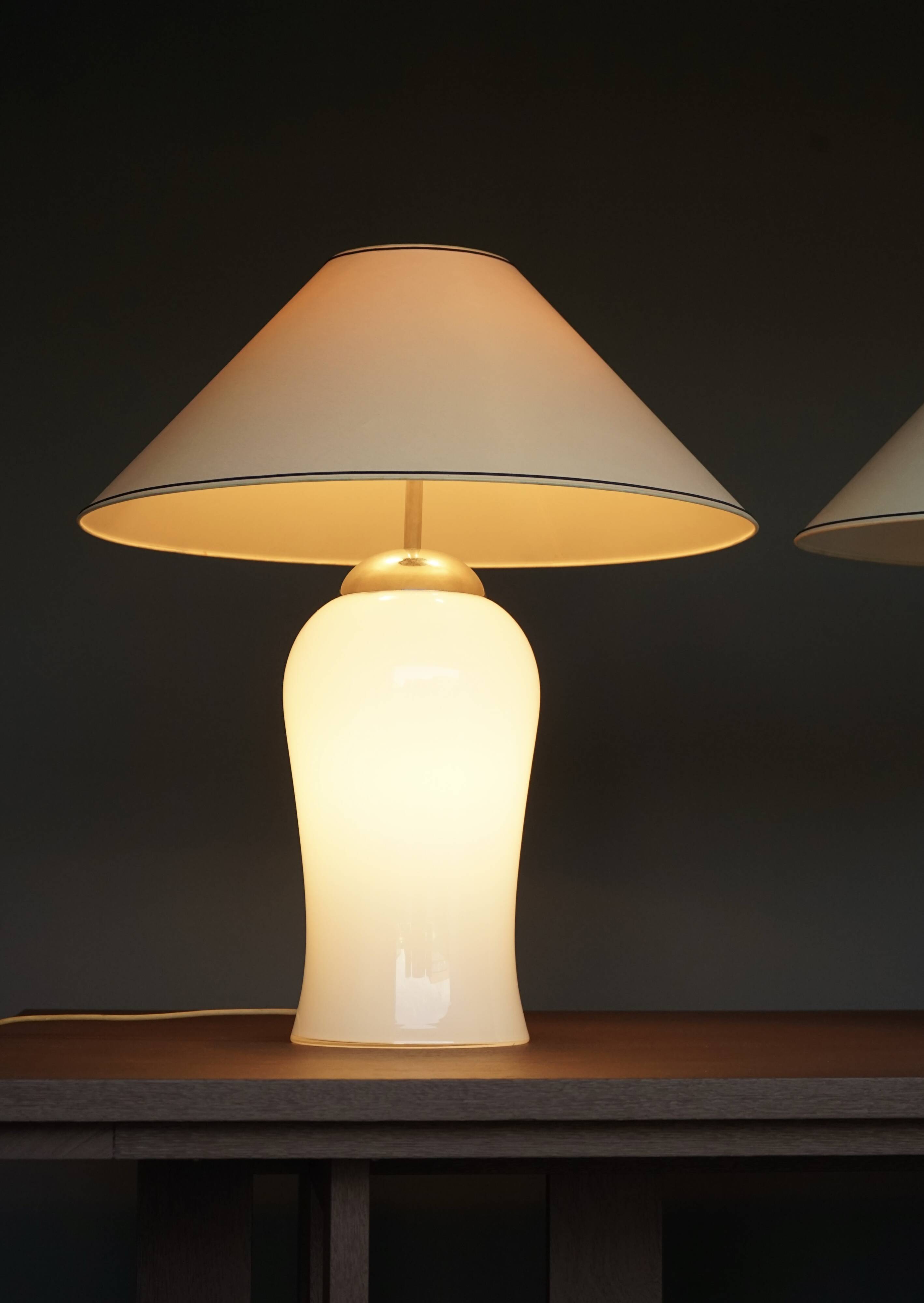 Murano Glass Table Lamps Model Tschung by Ingo Maurer for M Design, 1970s