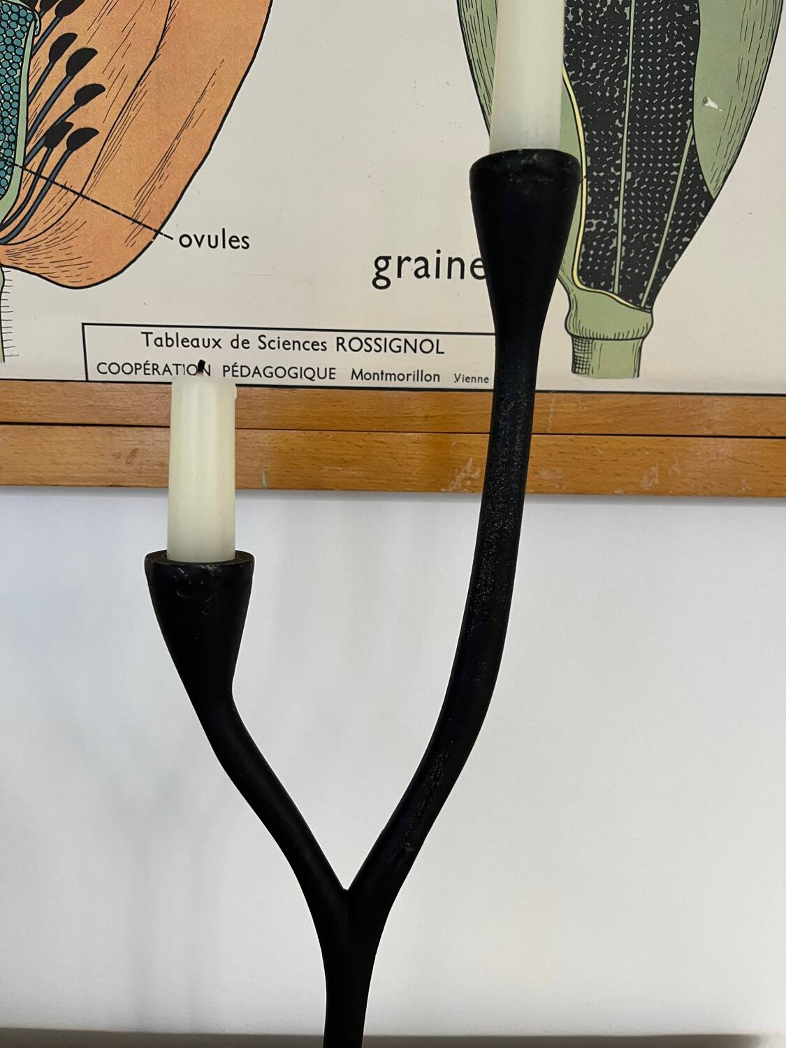 Cast iron "tree" candlestick from the 70s/80s