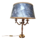 lampe bouillotte 3 feux en laiton, lampe de bureau
