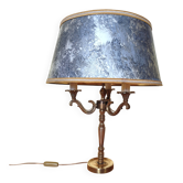 brass three-light bouillotte lamp, desk lamp
