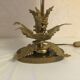 Lampe vintage bronze décor de feuilles design