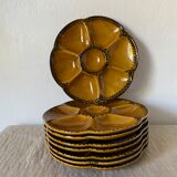 Assiettes à huitres vintage gien