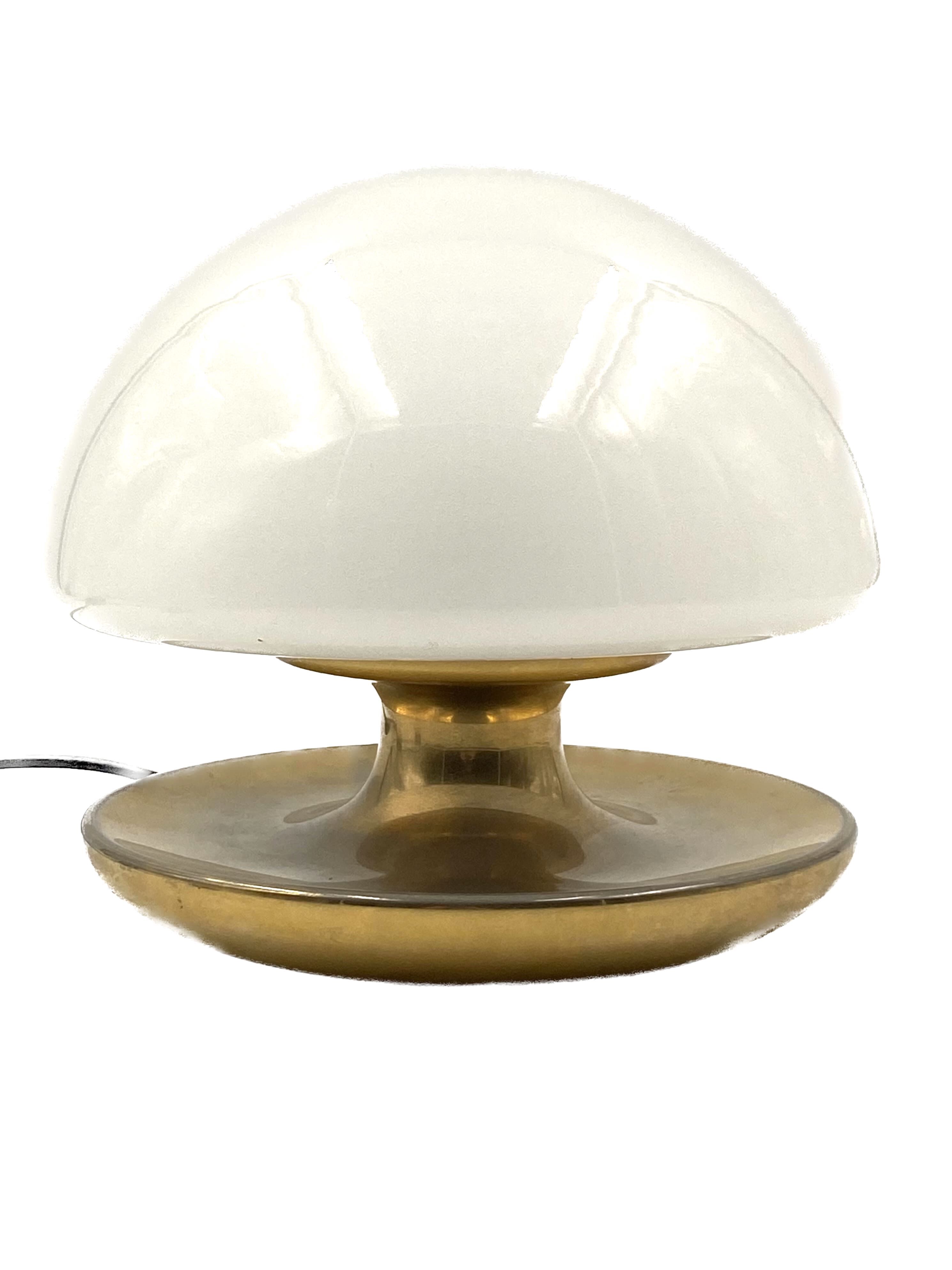 Mushroom mod. VP gold table lamp, Vittorio Balli e Romeo Ballardini, Sirrah, 1970s