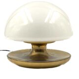 Mushroom mod. VP gold table lamp, Vittorio Balli e Romeo Ballardini, Sirrah, 1970s