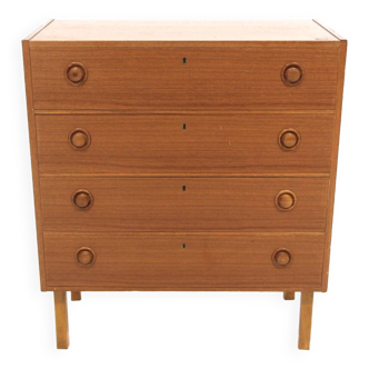 Scandinavian teak chest of drawers, Sweden, 1960