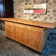 Vintage French Oak and Pine Counter – 1930s Shop Counter or Kitchen Island