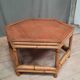 Hexagonal bamboo coffee table