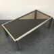 70s coffee table in chrome and smoked glass