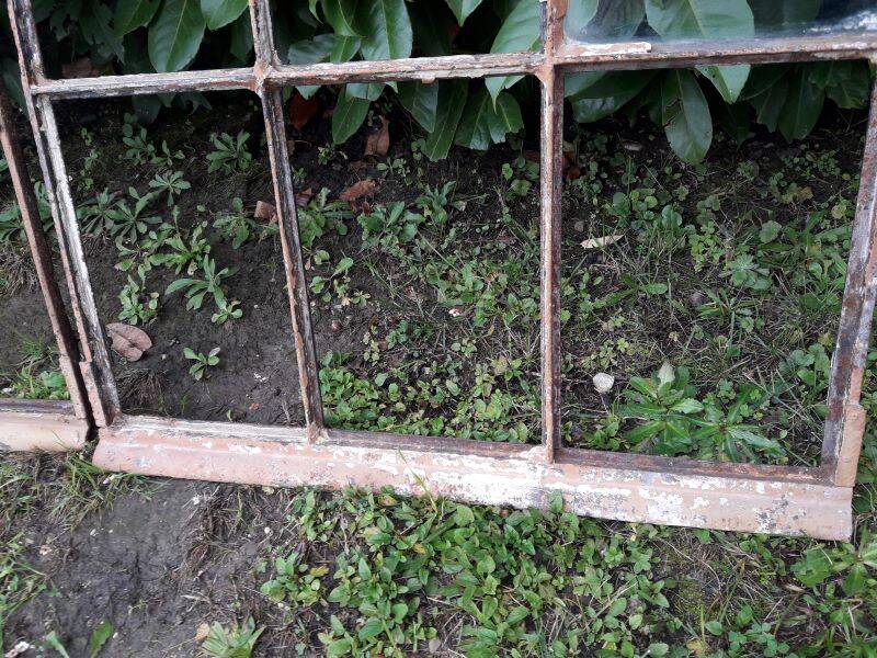 Industrial arched metal windows L73xH110 19th century glass roof