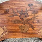 Table Rognon Marquetry Antique