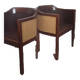 fauteuils style art déco , bois et cannage