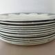 12 assiettes plates terre de fer Salins, modèle Céline