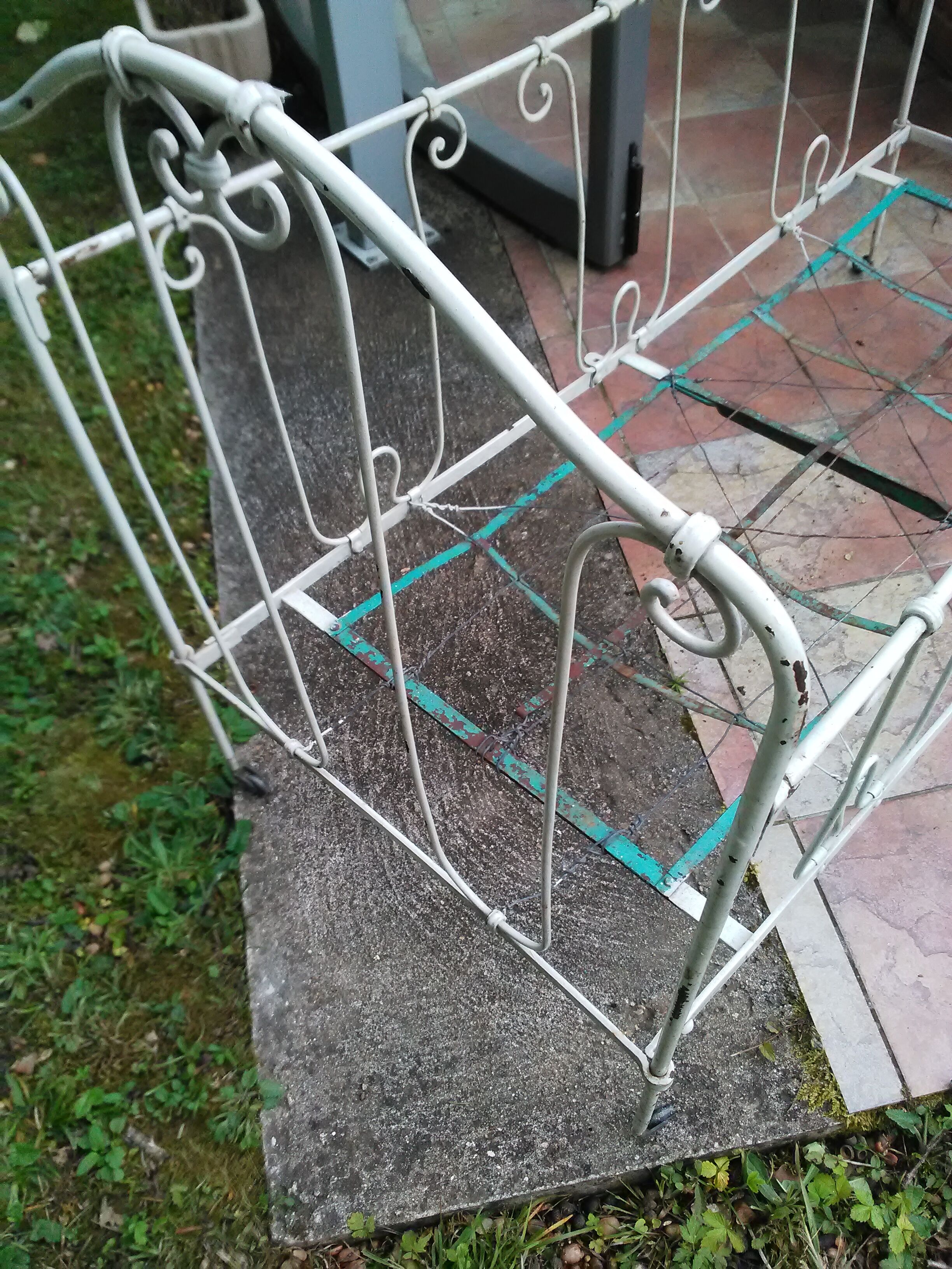 Old child bed wrought iron