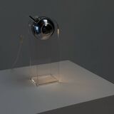 Italian plexi and chrome table lamp