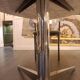 Florence Knoll for Knoll. Marble and chrome-plated metal table. 1970s. LS54931408H
