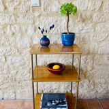 Side table with 3 vintage shelves 70s