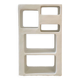Concrete shelf - Length 60 cm - 5 niches - Mineral n°4