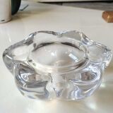 Large and Imposing Empty Pocket/Daum Crystal Ashtray, unsigned. 50s. Diam. 17.5 cm