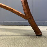 Vintage hand crafted wrought iron tree branches cocktail table, 1970s