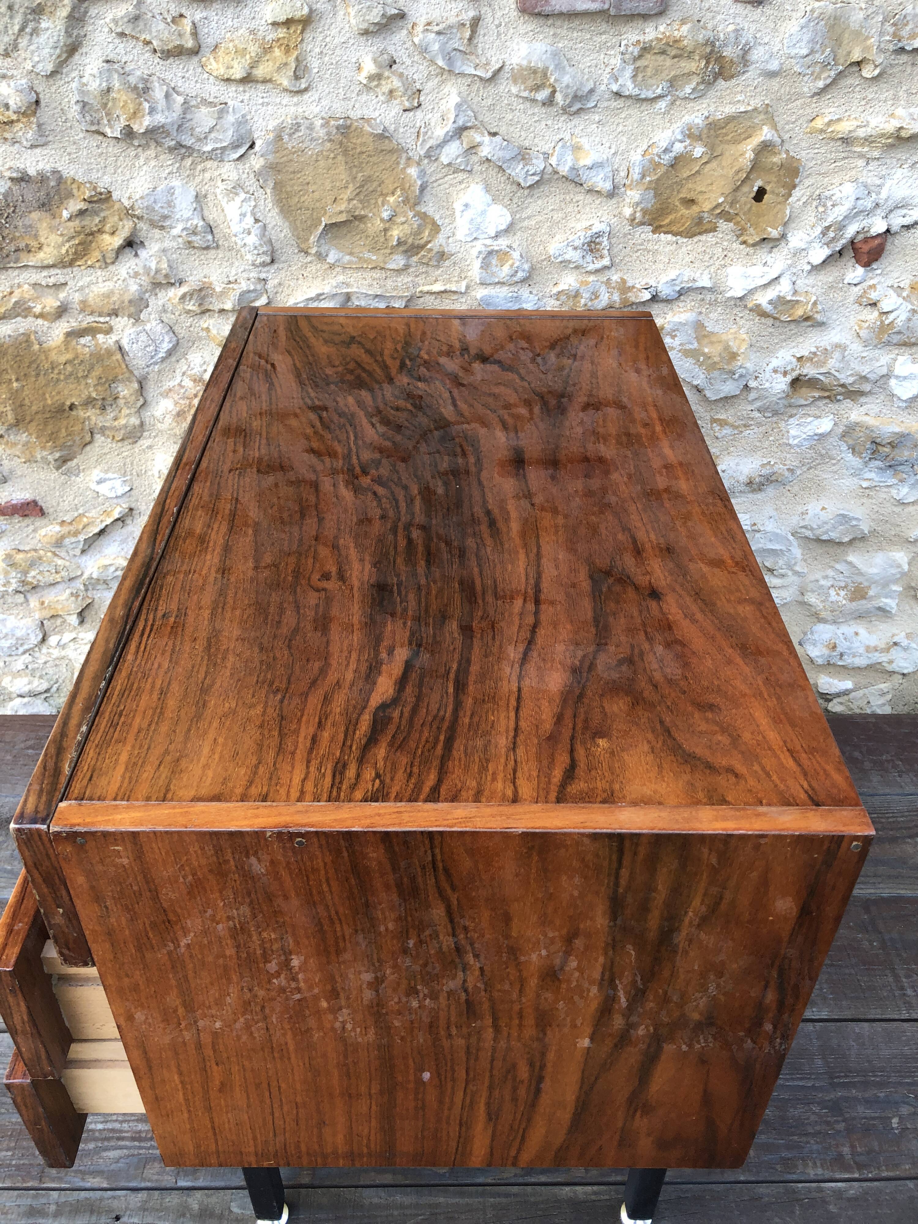 Vintage dresser with three rosewood drawers circa 70