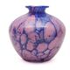 Vase en verre marbré