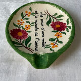 Vintage Gabriel Fourmaintraux ashtray, Desvres